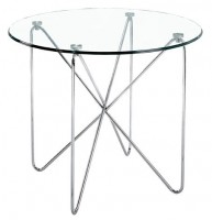 Formas Dining Table with Clear Tempered Glass Top