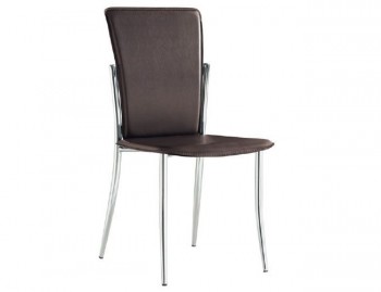 Brown Upholstered Stylish Side Chair