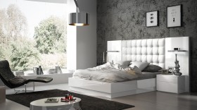 Made in Spain Wood High End Platform Bed with Extra Storage