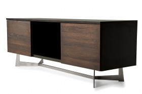 Beautiful Dark Oil Stained Solid Aged Oak TV Stand