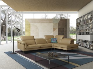 Contemporary Style Full Italian Leather Sectionals