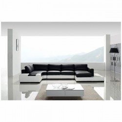 Adjustable Advanced Covered in Bonded Leather Sectional