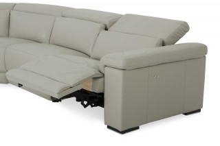 Contemporary Top-Grain Leather Sectional