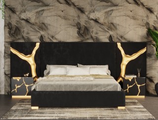 Designer Bedroom Set in High Gloss Lacquer