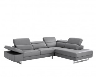 Advanced Adjustable Italian Top Grain Leather Sectional Sofa