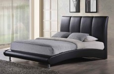 Overnice Leather Platform and Headboard Bed Overnice Leather Platform and Headboard Bed