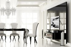 Classic Black Gloss TV Panel with Drawers Classic Black Gloss TV Panel with Drawers