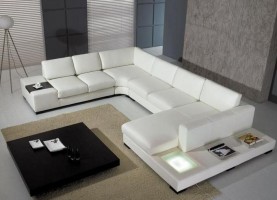 High End Living Room Bonded Sectional