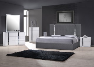 Exotic Wood Modern Contemporary Bedroom Sets with Extra Storage