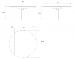 Extendable Round Sqaure Glass Top Designer Table Set