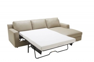 Refined Modern Leather L-shape Sectional