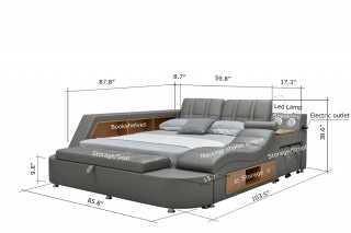 High-class Leather Elite Platform Bed
