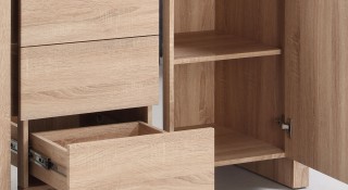 Light Oak Buffet with Three Drawers