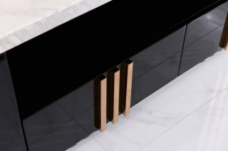 Modern Marble and Rosegold TV Stand