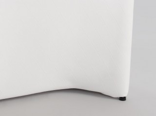 Fully Upholstered Contemporary White Contour Back Side Chair