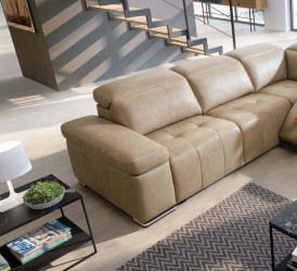 Fashionable Full Leather Corner Couch