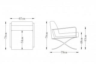 Modern White Leather Stainless Steel X Legs Chair