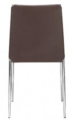 Leatherette Alex Dining Chair with Chrome Steel Tubed Legs