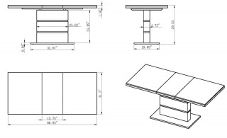 Extendable in Wood Fabric Seats Dinner Table and Nook