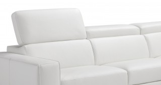 Italian Top Grain Leather Sectional with Adjustable Headrests