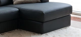 Advanced Adjustable Covered in All Leather Sectional with Pillows