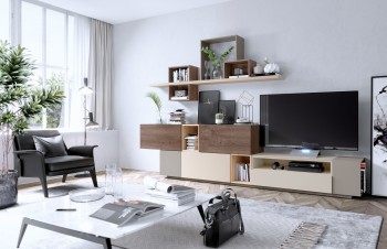 Modern Wall Unit with Contemporary Colors Modern Wall Unit with Contemporary Colors