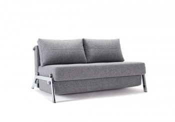 Light Grey Fabric Upholstered Contemporary Convertible Sofa Bed Light Grey Fabric Upholstered Contemporary Convertible Sofa Bed