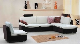 Elegant Colorful Microfiber Sectional