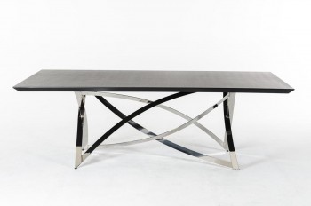 Ultra Contemporary Wenge Dining Table with Unique Steel Base
