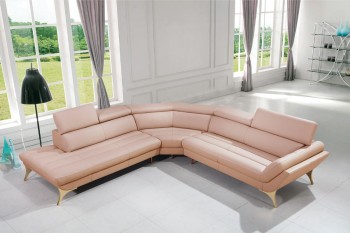 Luxury Sectional Upholstered in Real Leather