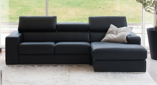 Advanced Adjustable Covered in All Leather Sectional with Pillows