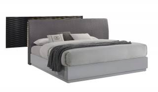 Elegant Quality Platform Bedroom Sets with Fabric Headboard