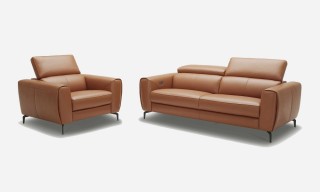 Cordoba 3-Piece Sofa Set in Contemporary Leather
