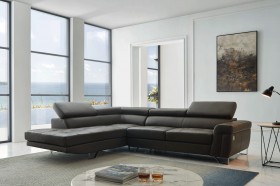 Sophisticated Leather Sectional with Chaise