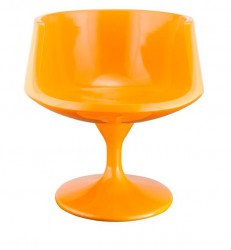 Cup Chair with Molded Seat and Swivel Base Eero Saarinen Style