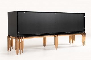 Modern Black and Rosegold Buffet for Dining Room