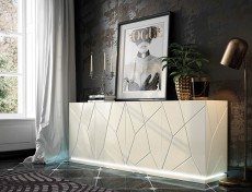 Light Beige Buffet with Led Light for Dining Room Light Beige Buffet with Led Light for Dining Room