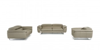 Perfect Italian Full Top Grain Grey Leather Sofa Set Perfect Italian Full Top Grain Grey Leather Sofa Set