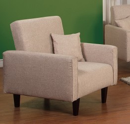 3 PC Living Room Sleeper Set in Grey, Red or Oatmeal Soft Fabric