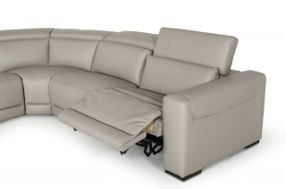 Sophisticated Italian Top Grain Leather Sectional Sofa