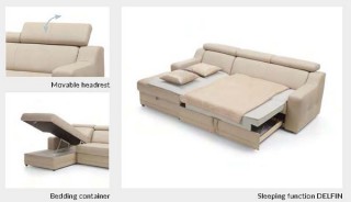 Contemporary Tufted Furniture Italian Leather Upholstery