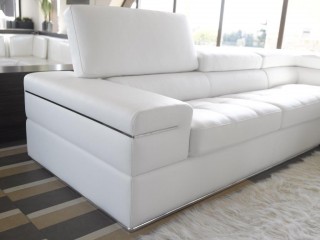 Unique Leather Sectional with Chaise