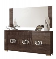 European Design 3-Door Buffet with Mirror for Dining Rooms