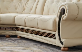 Baroque Style Sectional Set with Button Tufted Seats