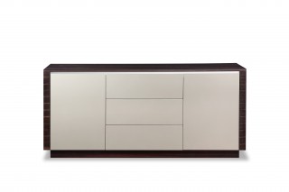 Grey with Walnut Doors Dining Room Buffet Server