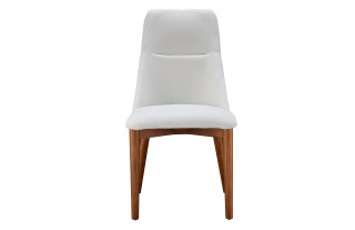 White Elegant Dining Set with Creative White Chairs