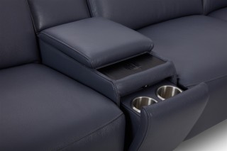Advanced Adjustable Italian Top Grain Leather Sectional Sofa