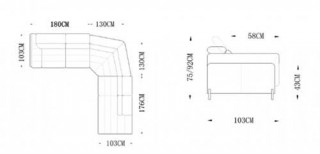 Luxury Italian Top Grain Leather Sectional Sofa