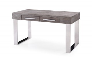 Elite Grey Elm Veneer Desk with Steel Legs
