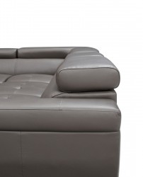 Sophisticated Leather Sectional with Chaise